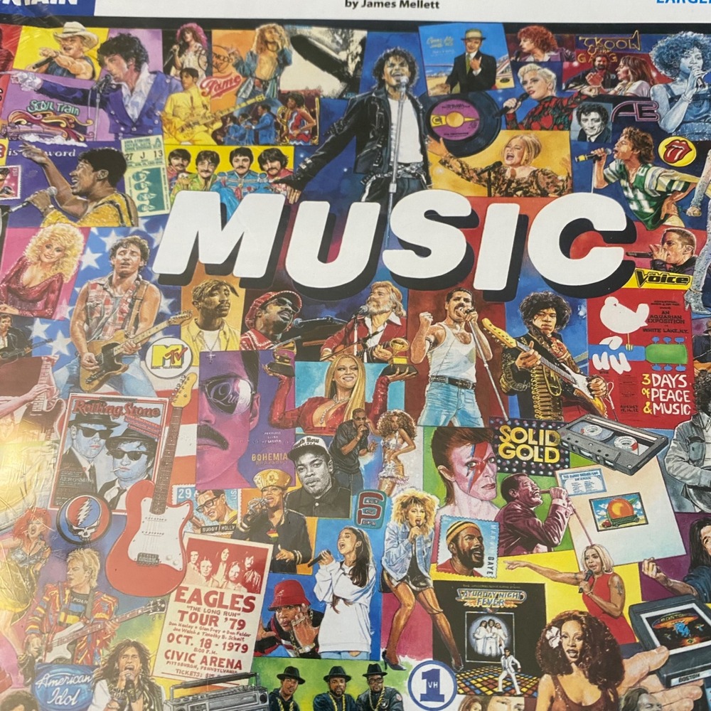 White Mountain Music 1000 Piece Jigsaw Puzzle James Mellett Collage 1464 New - Picture 2 of 8